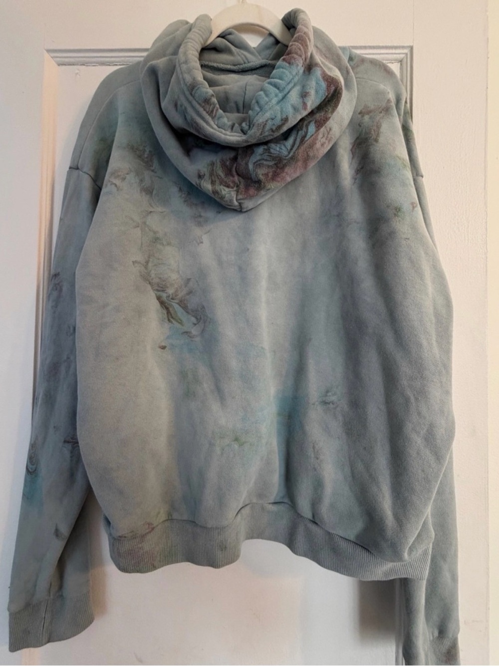 John Elliott Pale Blue Tie-Dye Hoodie